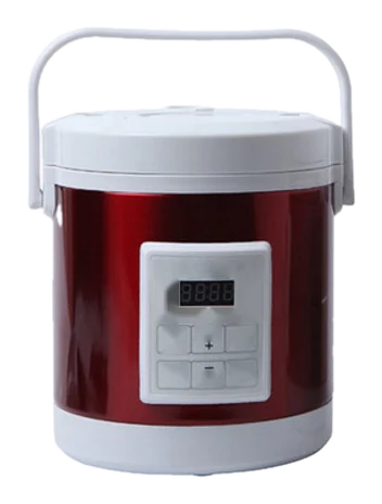 Cuiseur de cabine 12/24 V 1,6 L du coffret gamelle + cuiseur, cuve rouge et anse de transport